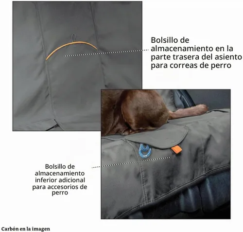 Vista 6 de Kurgo Rover - Funda para asiento de banco, color negro, 55 pulgadas
