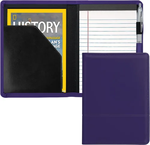 Vista 16 de Carpeta/Portafolio con Bloc, Mini Carpeta Portafolio con Bloc 5 x 8 Bloc de Escritura Tamaño Legal, Organizador de Documentos A5 para Hombres