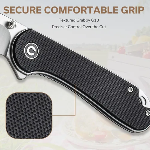 Vista 5 de CIVIVI Cuchillo de bolsillo - Elementum Cuchillo plegable con hoja Wharncliffe Nitro-V de 2.97 pulgadas, mango G10, ideal para regalo EDC al aire