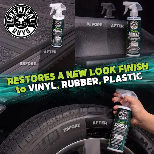 Vista 7 de Chemical Guys, HydroShield Vinyl, Rubber & Plastic Ceramic Coating, 16 oz