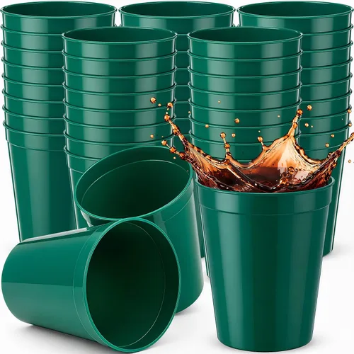 Vista 34 de Yungyan Paquete de 12 vasos de plástico reutilizables de 16 onzas, 4