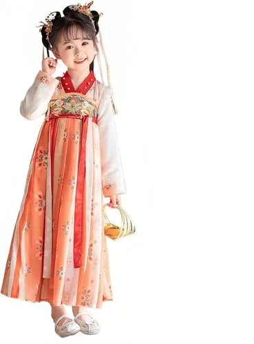 Vista 7 de Traje chino tradicional chino original de Hanfu de la muchacha del rendimiento del desgaste chino