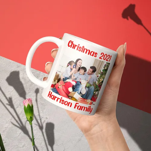 Vista 5 de Taza de café con foto personalizada, 11-15 onzas, taza personalizada con imagen, texto y nombre, regalos personalizados para novio, novia, mejor