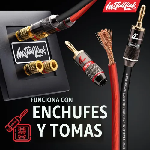Vista 5 de Install Link Cable de altavoz calibre 12 AWG (100 pies) para automóvil o cine en casa (OFC) Pure OFC Copper, 12/2 Speaker Cable, 2-Conductor