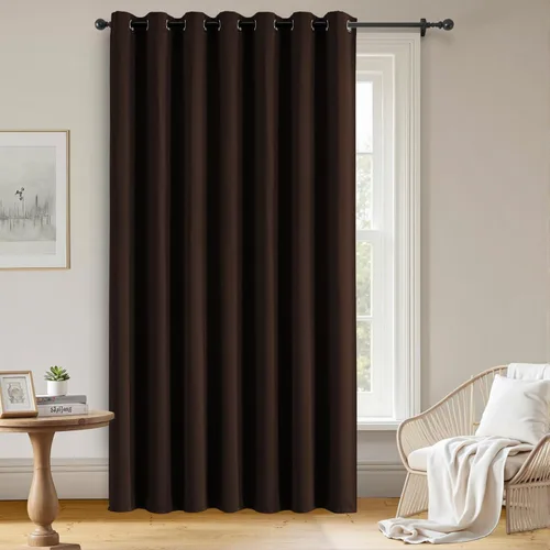 Vista 32 de Cortinas opacas para sala de estar, cortinas 100% opacas de 90 pulgadas de largo, juego de 2 paneles de 2 paneles, con aislamiento térmico, pestaña