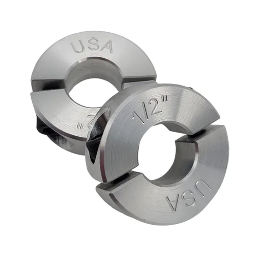 Vista 4 de Diámetro de orificio de 0.50 pulgadas - Abrazadera del collar de eje de dos piezas - Aluminio 2024 (paquete de 1)