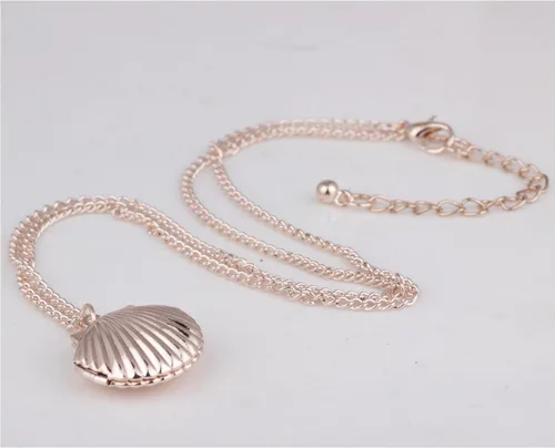 Vista 4 de Conchas Conchas Conchas Collar de medallón para mujeres y niñas con imagen náutica joyería encantos collar foto camafeo collar regalos para mujeres
