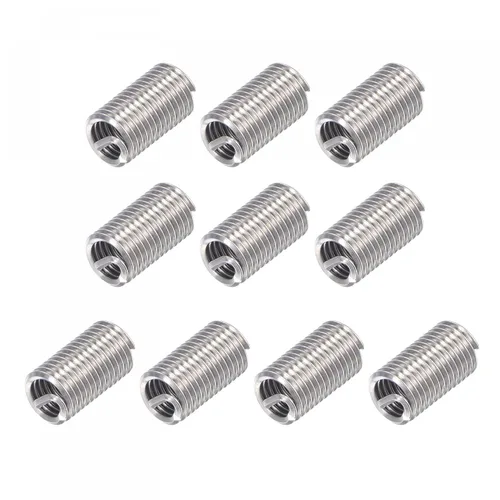 Vista 11 de uxcell 50 piezas de insertos de rosca de alambre 1/2-13 UNC 1D (1/2 ") 304 de acero inoxidable helicoidal tipo helicoidal kit de reparación de rosca