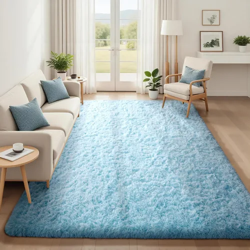 Vista 39 de Ophanie - Alfombras para sala de estar, antideslizante y suave, de felpa grandes y peludas para dormitorio, peludas para niños y niñas, decoración