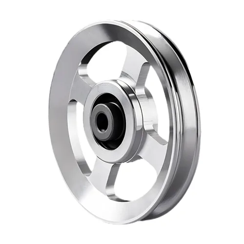 Vista 12 de Rueda de polea de aluminio para gimnasio, Rueda universal de polea de rodamiento de aleación de aluminio para equipo de máquina de cable