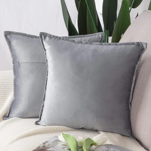Vista 25 de MADIZZ Juego de 2 fundas de almohada decorativas de terciopelo súper suave con borlas, estilo de lujo, funda de almohada para sofá y dormitorio