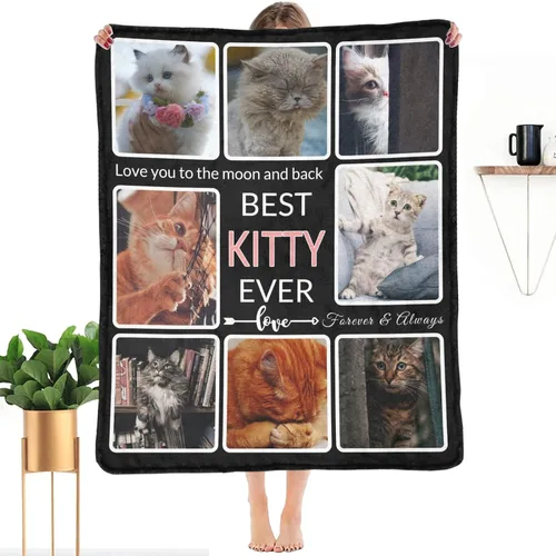 Vista 30 de Regalos para Tías Manta Personalizada con Foto, Haz una Manta Personalizada para Tías con Imagen Recuerdos Personalizados Souvenir Manta de Las