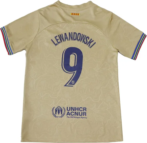Vista 3 de CEKFAX 20222023 Barca Away #9 Robert Lewandowski Football Soccer Kids Jersey Shorts Socks Set Juvenil Tallas