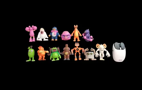 Vista 3 de Juguetes de monstruos cantantes, mini figura de acción, Wubbox Noggin Toe Jammer Lindo regalo de cumpleaños para niños y niñas de 6 años en adelante