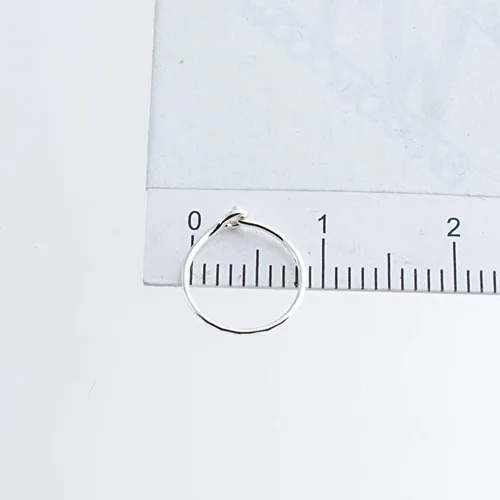 Vista 76 de Aretes de plata de ley abiertos para cartílago, tragus, delgados, calibre 22