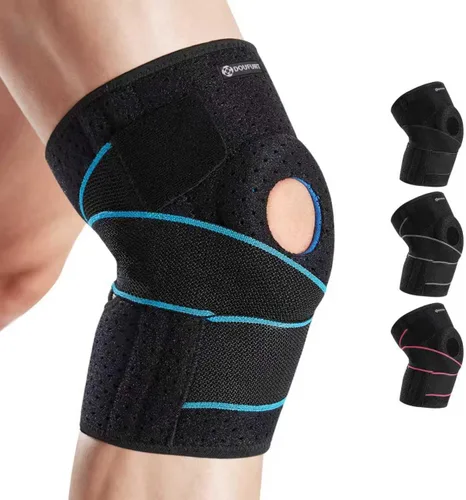 Vista 11 de DOUFURT Rodillera para mujeres y hombres con desgarro de menisco, rodilleras de talla grande para el alivio del dolor de rodilla, artritis, soporte