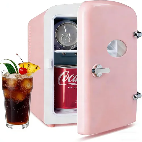 Vista 17 de HealSmart Mini refrigerador portátil, refrigeradores compactos enfriadores y calentadores de 4 litros 6 latas, con ventana de observación, 100%