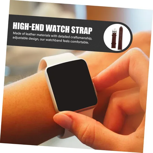 Vista 5 de Correa de reloj para hombre, correa de reloj de cuero, correa universal para la piel, correa de reloj de acero inoxidable