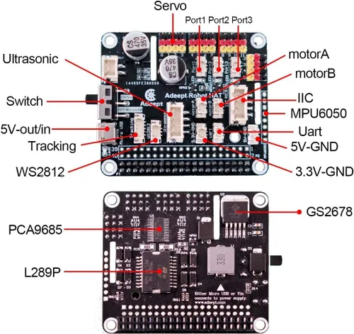 Vista 8 de Adeept DarkPaw Bionic - Kit de robot araña cuadrúpedo compatible con Raspberry Pi 4 3 Modelo B+/B, robot de rastreo STEM, OpenCV, autoestabilizador