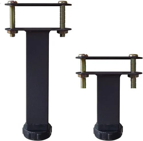 Vista 2 de Patas de soporte de metal para muebles, altura ajustable, marco central de cama resistente, elevadores de pies para plataforma Queen/King, piezas