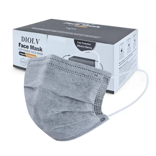 Vista 10 de 50 Piezas Mascarillas Faciales Desechables de 3 Capas Protectoras Negro