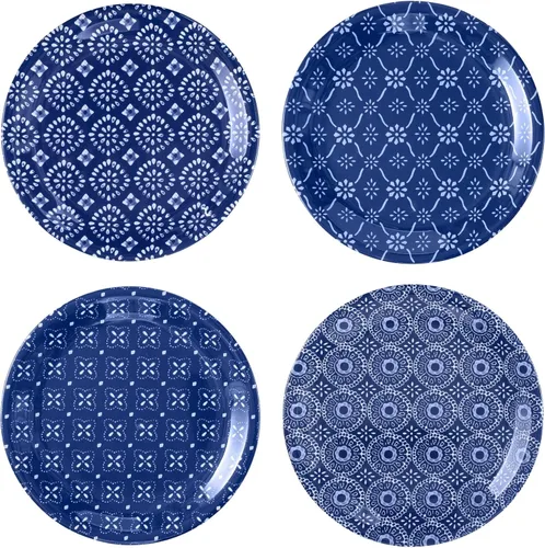 Vista 4 de UP UPware - Platos redondos de melamina con bola de golf, platos pequeños para servir, para aperitivos, aperitivos y guarniciones, blanco, 6