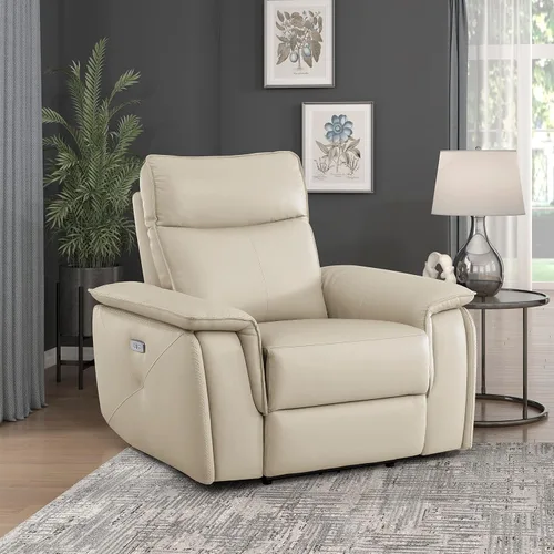 Vista 16 de Lexicon Raelynn Power - Sofá reclinable doble, color marrón oscuro