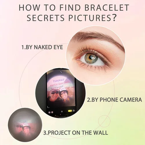 Vista 4 de Pulseras personalizadas con imagen en el interior, pulseras de proyección con fotos, pulsera con imagen, regalos conmemorativos personalizados