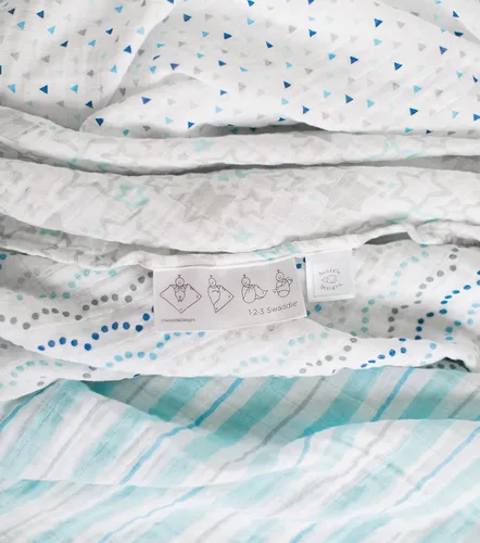 Vista 2 de SwaddleDesigns Marquisette - Manta de recepción envolvente para bebés niños y niñas, muselina de algodón premium suave, mejor regalo de baby shower