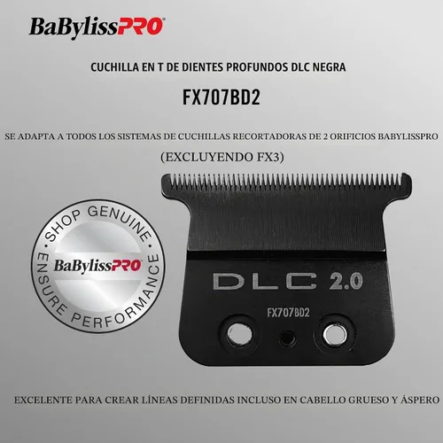Vista 2 de BaBylissPRO Replacement Blades, Deep-Tooth T-Blades for Outlining Hair Trimmers