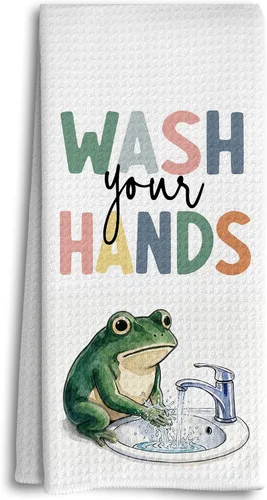 Vista 10 de Decoración de baño para niños, toallas y accesorios, decoración de cocina para niños pequeños, lávate las manos, toallas de cocina negras bohemias