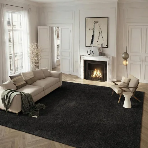 Vista 15 de SAFAVIEH Supreme Shag Collection SGS621C - Alfombra de área sólida hecha a mano de 3 x 5 pies, color beige, de 1.5 pulgadas de grosor