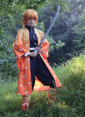 Vista 6 de FCCAM Mitsuri - Disfraz de anime Tanjiro Zenitsu