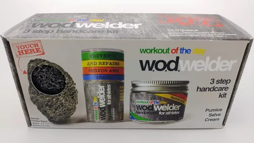 Vista 2 de Set de cuidado soldador WOD para atletas, removedor de callos, solución para piel seca, reparación de manos doloridas rasgadas, crema hidratante
