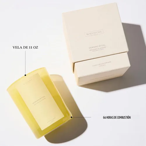 Vista 3 de Vela perfumada de bergamota y jazmín 11 onzas, 60 horas de combustión Cera de soja natural, mecha de algodón Velas perfumadas de soja