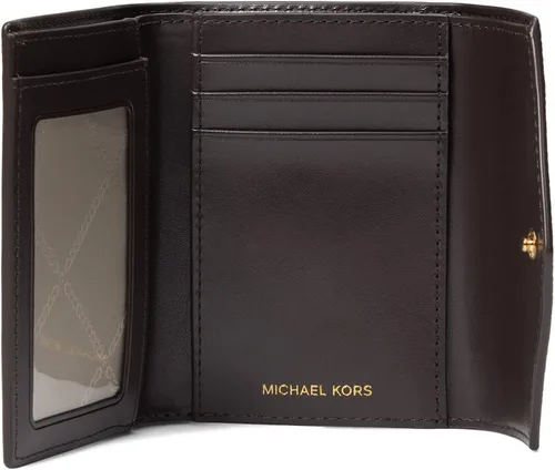 Vista 3 de Michael Kors Juego de chorro con dije de sobre mediano triple pliegue caféOro pálido Jet Set Charm - Sobre mediano triple