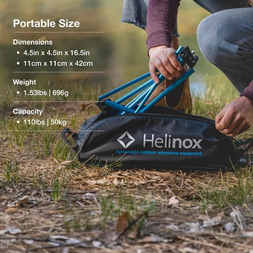 Vista 4 de Helinox Table One - Mesa de camping ligera, plegable, portátil, para exteriores Negro
