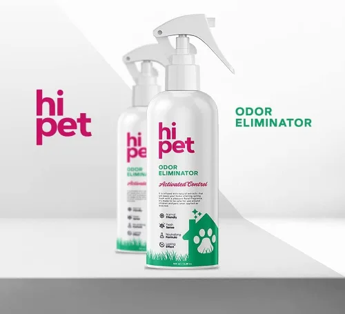Vista 2 de Hi Pet Eliminador de olores en aerosol, desodorante de arena para gatos, eliminador de olores de perrera, termina con los malos olores causados por