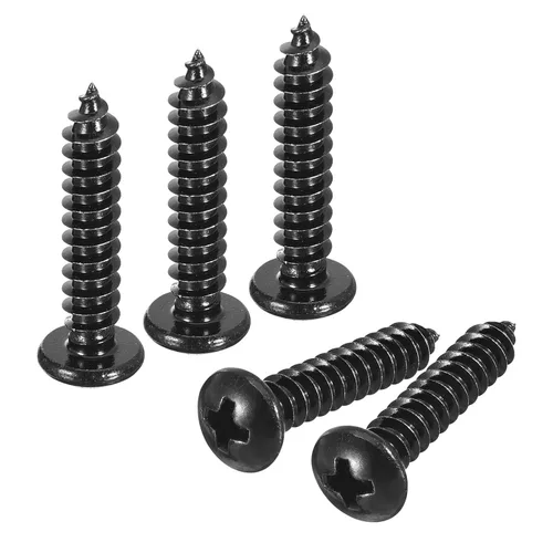Vista 10 de uxcell 8mm x 3mm Tornillo Phillips de cabeza plana autorroscante, 100 piezas - Tornillo de cabeza redonda de acero inoxidable 304 con rosca completa