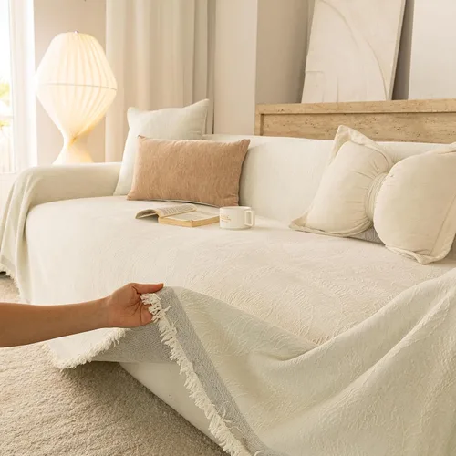 Vista 18 de ROOMLIFE Manta de sofá estilo azteca boho para sillones de 2/3 cojines, fundas de sofá lavables y antideslizantes aptas para mascotas, protector