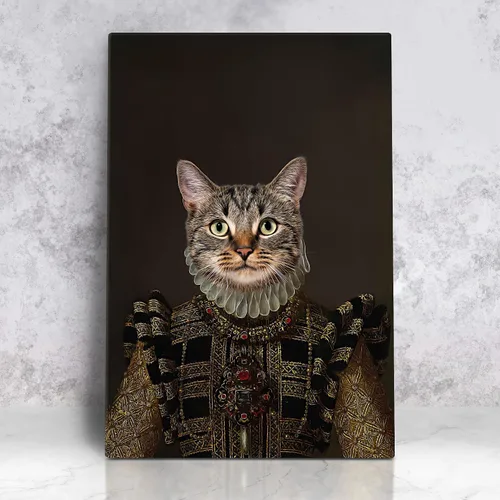 Vista 49 de Awesometik Impresión en lienzo personalizada retrato real de mascota a partir de foto, retrato personalizado del Renacimiento, retratos, retratos 20