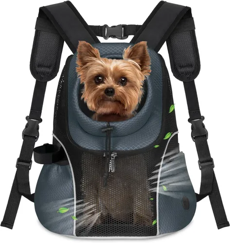Vista 13 de WOYYHO Mochila portadora de perros para mascotas, mochila frontal