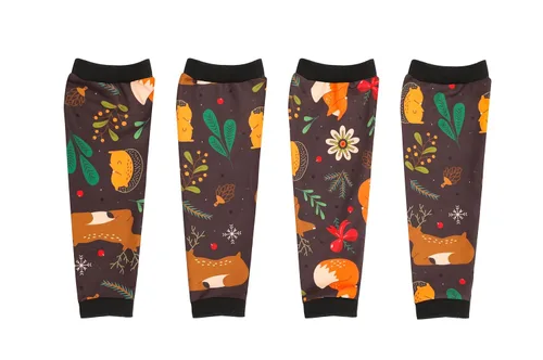 Vista 3 de Petwarm Juego de 4 fundas de recuperación para perros con estampado de bosque de zorro, fundas de apoyo para articulaciones sin conos para perros