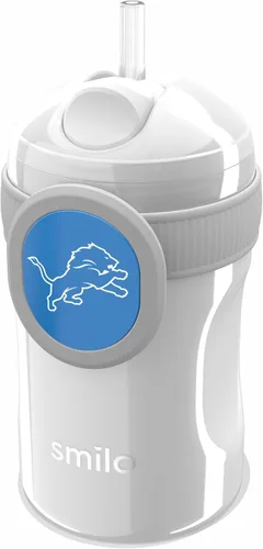 Vista 39 de Smilo Vaso con popote de Arizona Cardinals con licencia oficial de la NFL, para bebés y niños pequeños, con popote de silicona ponderado y capacidad