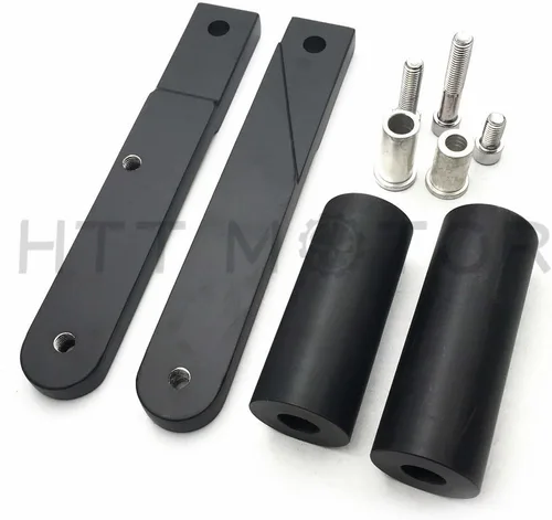 Vista 7 de MT219-016-BK Deslizador de Marco Extendido Largo Crash Compatible con Cbr 600Rr 2003 2004 2005 2006 Negro