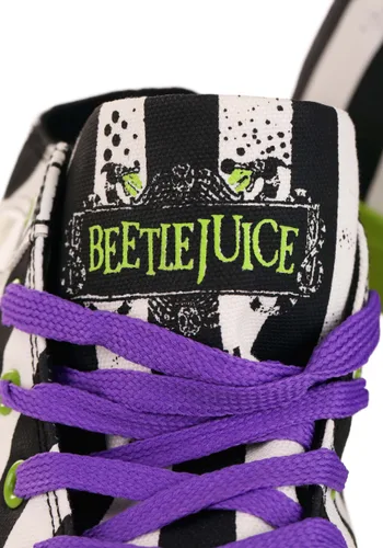 Vista 13 de Tenis unisex Beetlejuice a rayas blancas y negras Multicolor