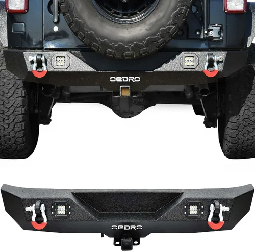 Vista 9 de [Usado] OEDRO Parachoques delantero para Jeep compatible con Jeep Wrangler JK/JL/JKU/JLU Unlimited y Gladiator JT de 2/4 puertas 2007-2025, incluye