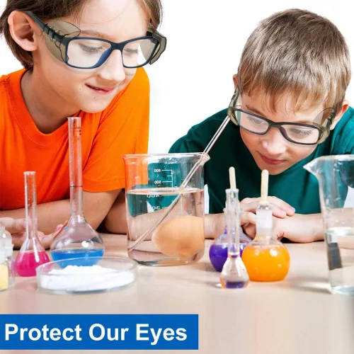Vista 5 de 5 pares de protectores laterales para lentes de seguridad, protectores laterales deslizantes, se adaptan a marcos de anteojos medianos a grandes
