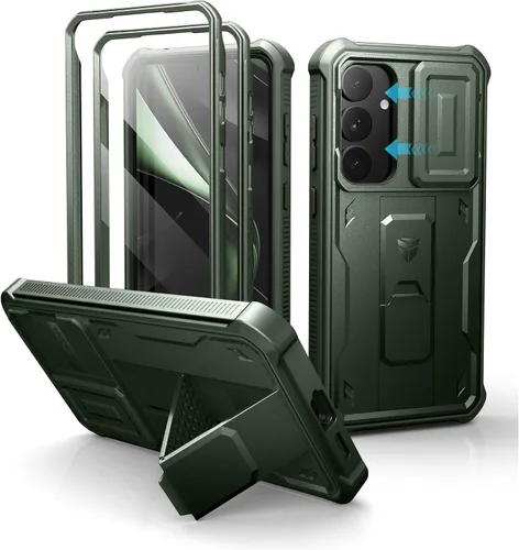 Vista 18 de Dexnor Funda para Samsung Galaxy S24 con Cubierta Deslizante Integrada para Cámara y Protector de Pantalla y Soporte, Funda Resistente a los Golpes