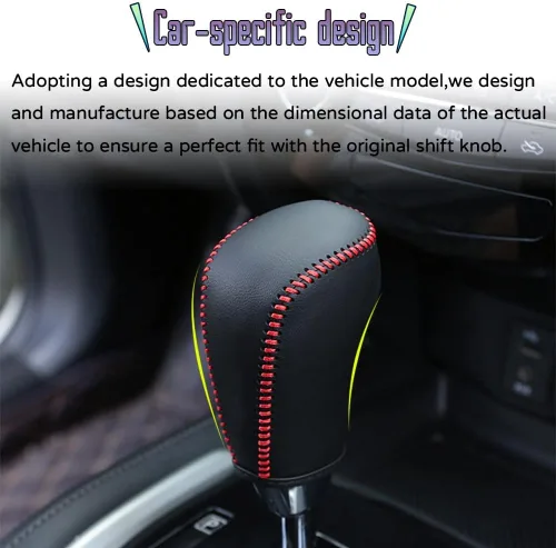 Vista 6 de Accesorios interiores personalizados para Nissan Rogue Rogue Sport, Altima Frontier, Murano Pathfinder Sentra, cubierta de piel con perilla
